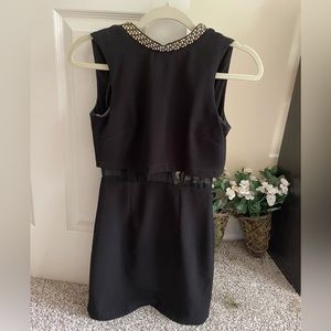 ASOS Black Mesh Insert Mini dress Petite